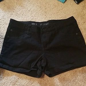 CP Jeans black jean short shorts